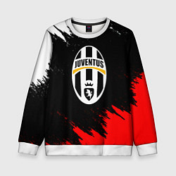 Свитшот детский Ювентус краски текстура, цвет: 3D-белый