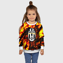 Свитшот детский Juventus огненные краски, цвет: 3D-белый — фото 2