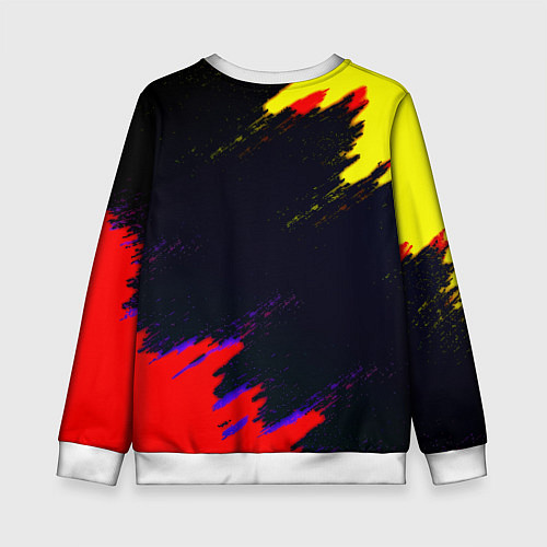 Детский свитшот Juventus краски текстура штрихи / 3D-Белый – фото 2