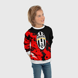 Свитшот детский Juventus кераски текстура, цвет: 3D-белый — фото 2