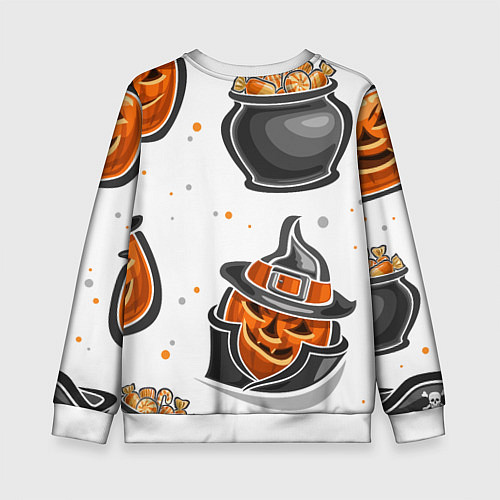 Детский свитшот Candy halloween / 3D-Белый – фото 2
