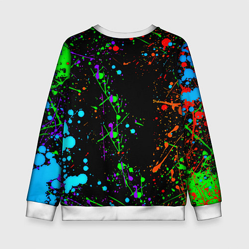 Детский свитшот Манчестер Юнайтед неоновые краски / 3D-Белый – фото 2