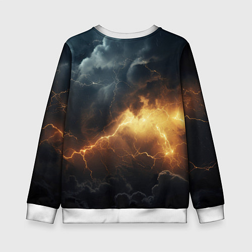 Детский свитшот Огонь гитарист / 3D-Белый – фото 2