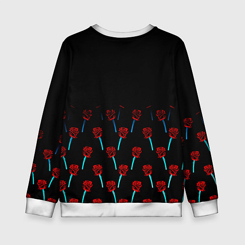 Детский свитшот Бавария Мюнхен розы паттерн / 3D-Белый – фото 2
