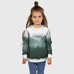 Свитшот детский Twilight forest, цвет: 3D-белый — фото 2