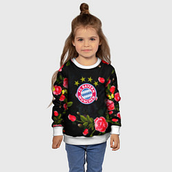 Свитшот детский Бавария Мюнхен розы, цвет: 3D-белый — фото 2