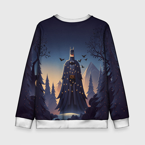 Детский свитшот Новогодний Бэтмен / 3D-Белый – фото 2