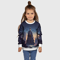 Свитшот детский Новогодний Бэтмен, цвет: 3D-белый — фото 2