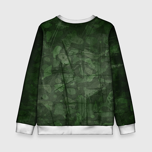 Детский свитшот Эмблема CS GO на камуфляжном фоне / 3D-Белый – фото 2