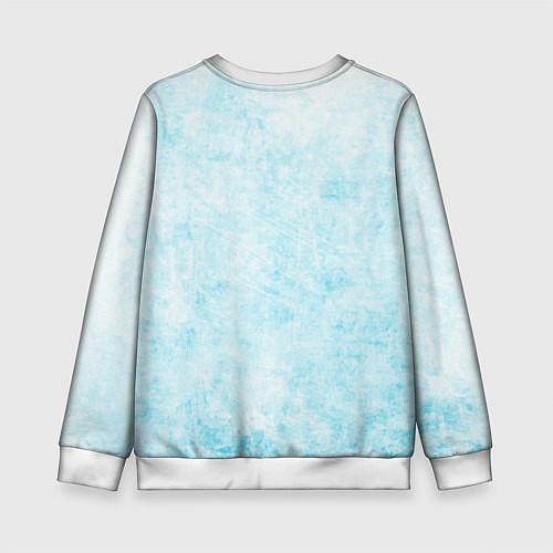 Детский свитшот Девочка-зима с синими волосами / 3D-Белый – фото 2