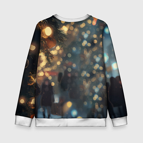 Детский свитшот Новогодняя лошадка / 3D-Белый – фото 2