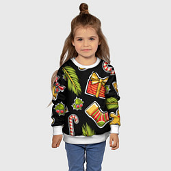 Свитшот детский Рождественский вайб, цвет: 3D-белый — фото 2