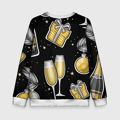 Детский свитшот Новогодний вайб / 3D-Белый – фото 2