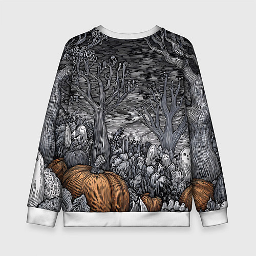 Детский свитшот Осенние шалости духов / 3D-Белый – фото 2