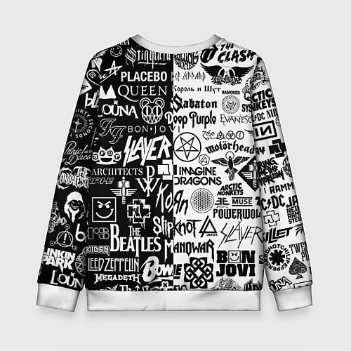 Детский свитшот Juventus рок музыка / 3D-Белый – фото 2