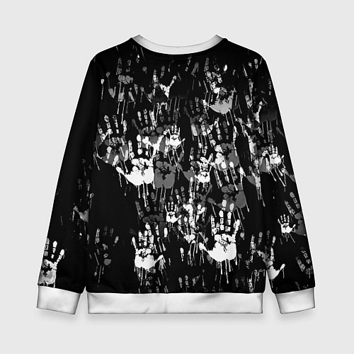 Детский свитшот Ювентус текстура руки краски / 3D-Белый – фото 2