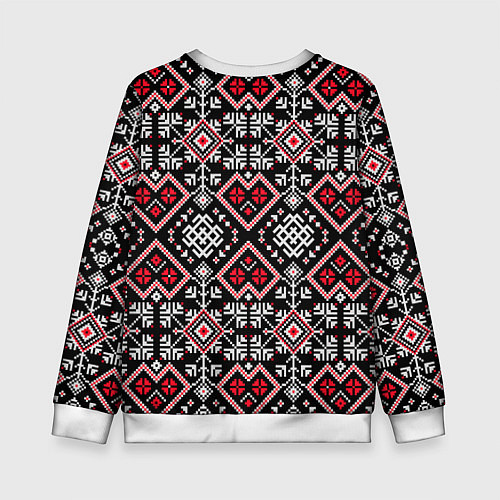 Детский свитшот Славянский орнамент обережный / 3D-Белый – фото 2