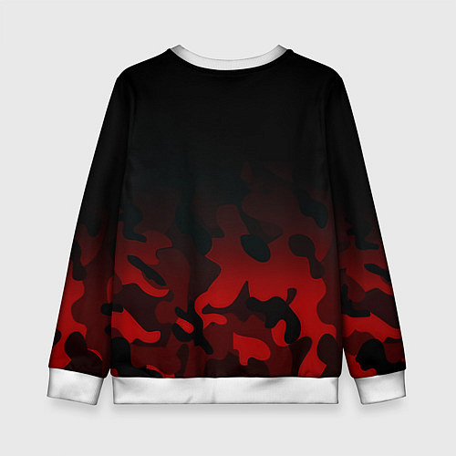 Детский свитшот Манчестер Юнайтед камуфляж текстура / 3D-Белый – фото 2