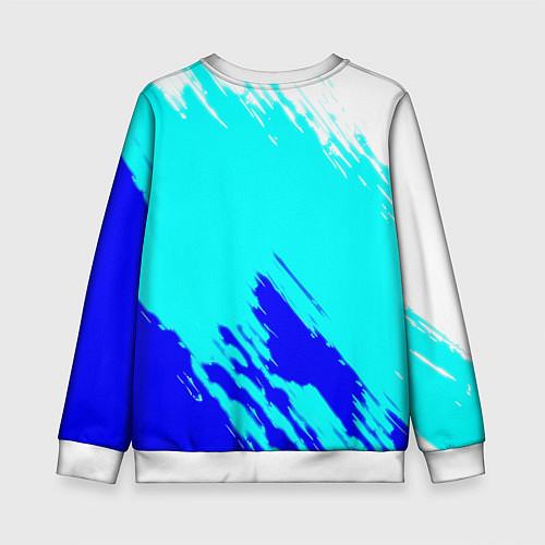 Детский свитшот Ювентус краски штрихи текстура / 3D-Белый – фото 2
