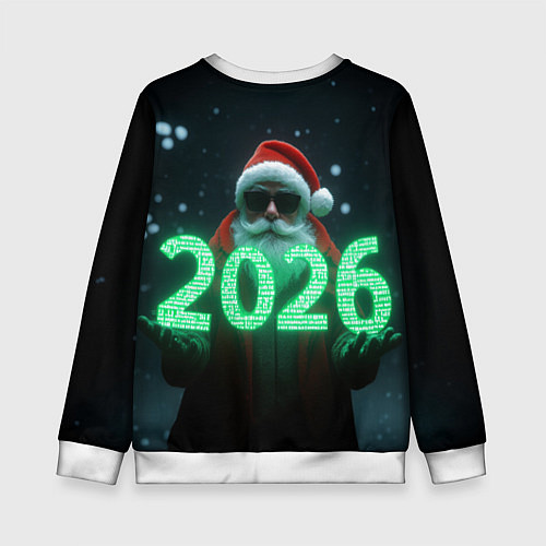 Детский свитшот Кибер дед / 3D-Белый – фото 2