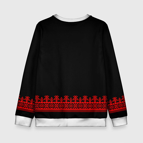 Детский свитшот Славянская вышиванка рубаха / 3D-Белый – фото 2