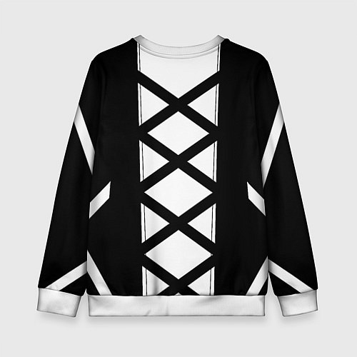 Детский свитшот Ювентус геометрия полосы линии / 3D-Белый – фото 2
