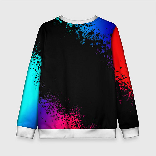 Детский свитшот Бавария Мюнхен краски неон градиент / 3D-Белый – фото 2