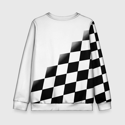 Детский свитшот Ювентус клетка краски / 3D-Белый – фото 2