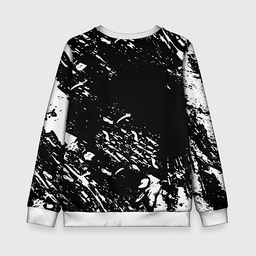 Детский свитшот Juventus белые штрихи красок / 3D-Белый – фото 2