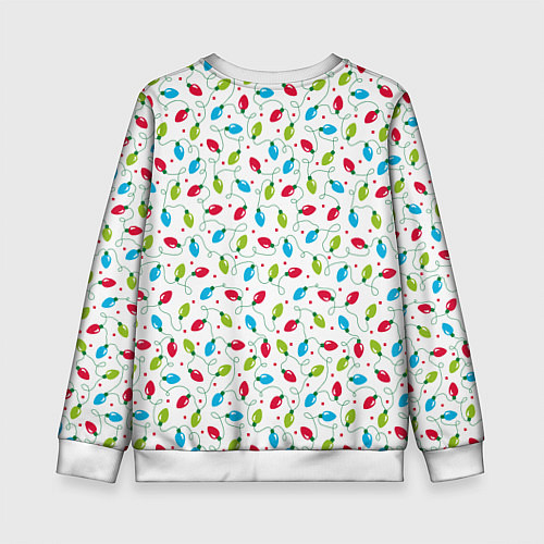 Детский свитшот Гирлянда триколор / 3D-Белый – фото 2
