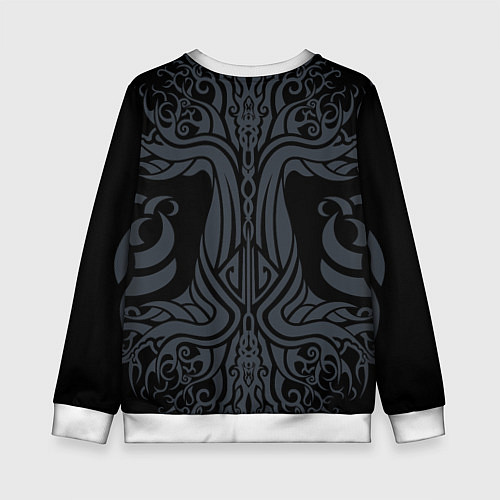 Детский свитшот Древо жизни в орнаменте - слава богам и предкам / 3D-Белый – фото 2