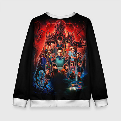 Детский свитшот Все герои Загадочные события финал / 3D-Белый – фото 2