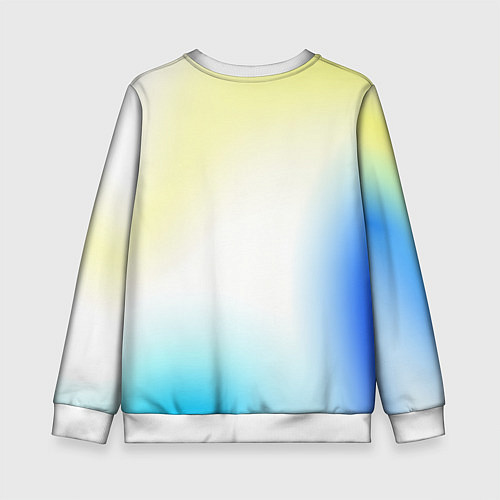 Детский свитшот Color yellow blue white / 3D-Белый – фото 2