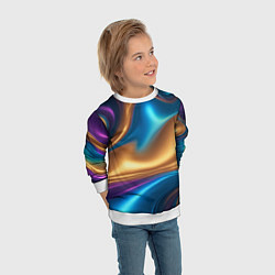 Свитшот детский Сплавы разноцветные, цвет: 3D-белый — фото 2