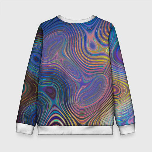 Детский свитшот Абстрактная рябь / 3D-Белый – фото 2