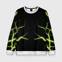 Свитшот детский Color green black, цвет: 3D-белый