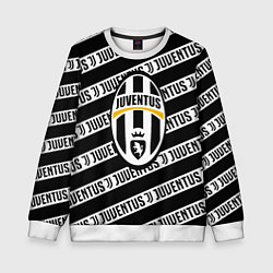 Свитшот детский Ювентус полосы линии спорт, цвет: 3D-белый