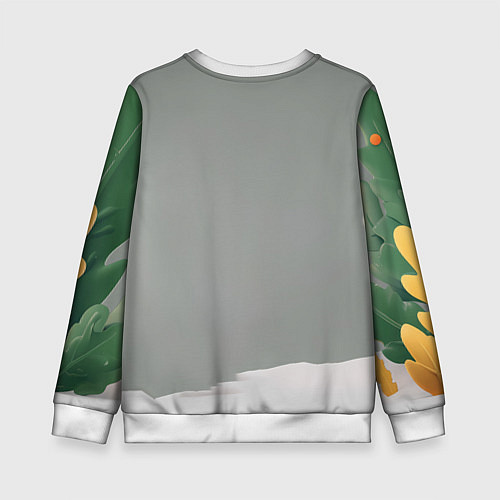 Детский свитшот Новогодняя лошадка хипстер / 3D-Белый – фото 2