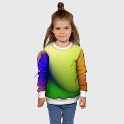 Свитшот детский The color is multicolored, цвет: 3D-белый — фото 2