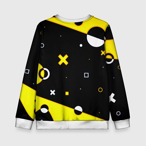 Детский свитшот Borussia геометрия текстура / 3D-Белый – фото 2