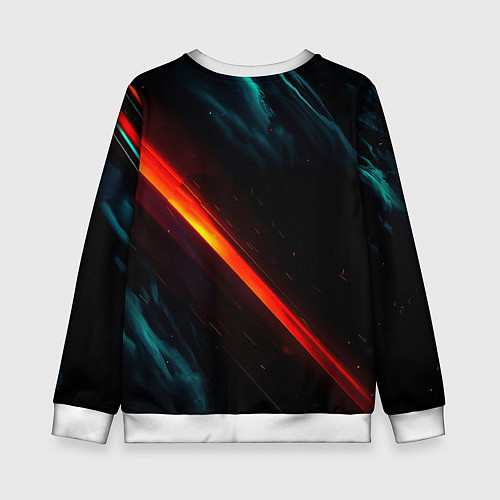 Детский свитшот Манчестер Юнайтед абстракция / 3D-Белый – фото 2