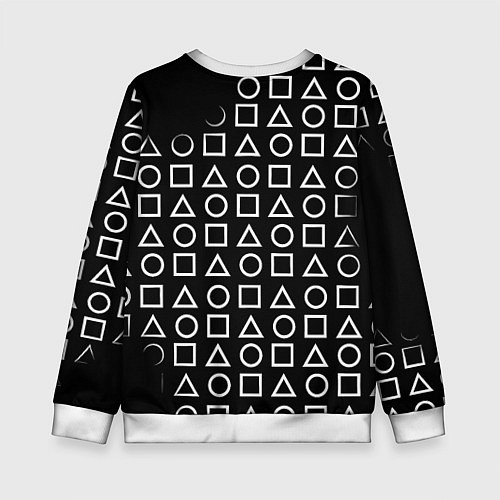 Детский свитшот Borussia геометрия черно белая / 3D-Белый – фото 2