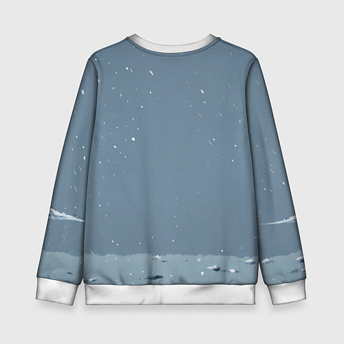 Детский свитшот 2026 Новогодняя карикатурная лошадка / 3D-Белый – фото 2