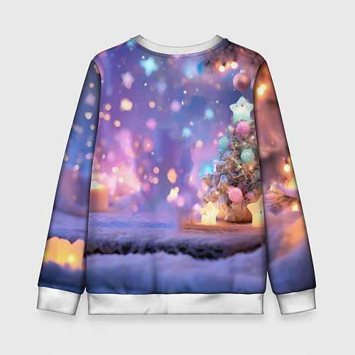 Детский свитшот Новогодний пушистый щенок / 3D-Белый – фото 2
