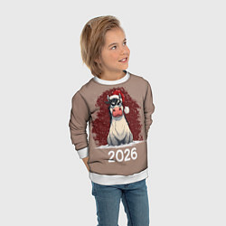Свитшот детский Сердитая лошадка 2026, цвет: 3D-белый — фото 2