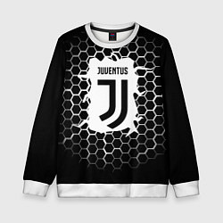Свитшот детский Juventus соты текстура краски, цвет: 3D-белый
