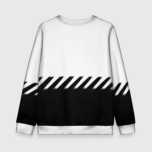 Детский свитшот Ювентус полосы геометрия линии / 3D-Белый – фото 2
