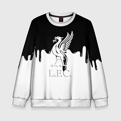 Свитшот детский Ливерпуль разводы красок, цвет: 3D-белый
