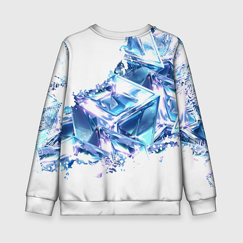 Детский свитшот Пингвины и лёд / 3D-Белый – фото 2