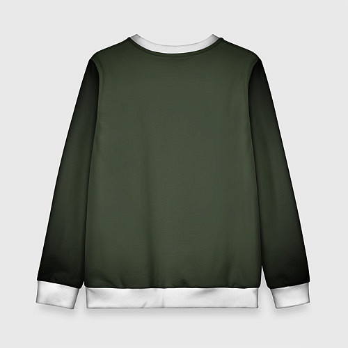 Детский свитшот Бережёного бог бережёт хаки / 3D-Белый – фото 2